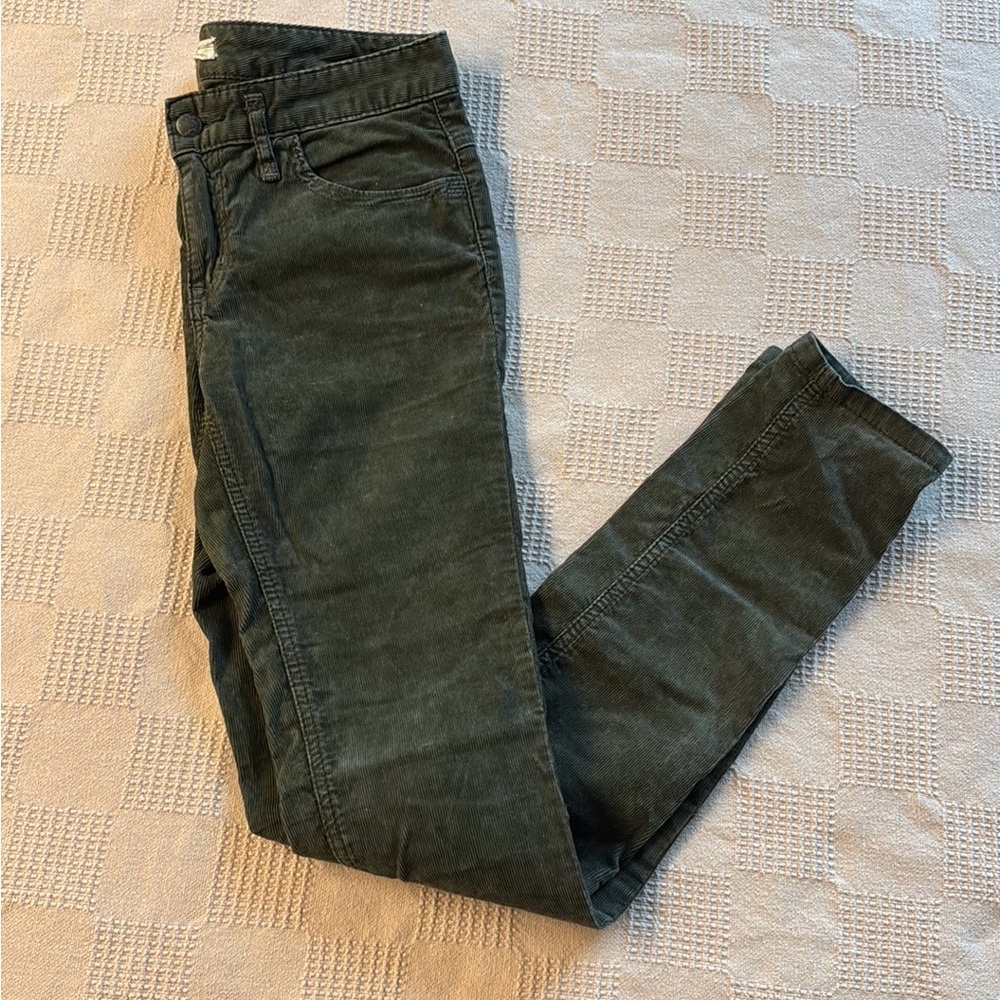Free People Olive Corduroy Pants